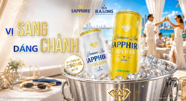 Bia Hạ Long nâng cấp Sapphire Golden theo xu hướng mới- Ảnh 1.