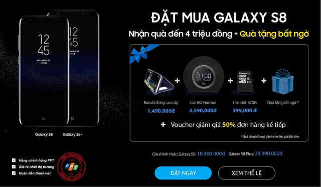 Toàn bộ ưu đãi khủng khi pre-order Samsung Galaxy S8|S8 tại Nemo.vn 