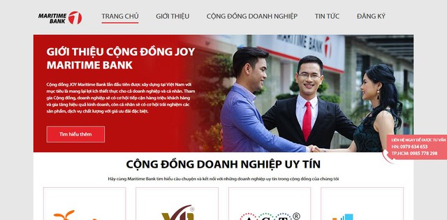 Doanh nghiệp có thể truy cập trang web http://congdongjoy.msb.com.vn/ để nghiên cứu và đăng ký tham dự Cộng đồng JOY Maritime Bank