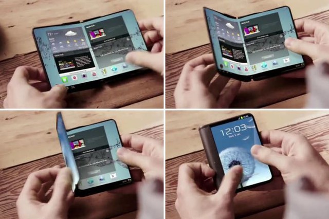 Samsung sẽ là hãng đầu tiên ra mắt điện thoại có thể gấp lại như một chiếc ví