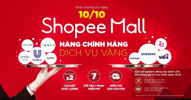 Không gian mua sắm đẳng cấp tại Shopee Mall với “Hàng Chính Hãng – Dịch Vụ Vàng”