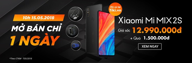 Tiki.vn mở bán độc quyền Xiaomi Mi Mix 2S – Tặng quà 1,5 triệu đồng chỉ trong ngày 15/05/2018 - Ảnh 1.