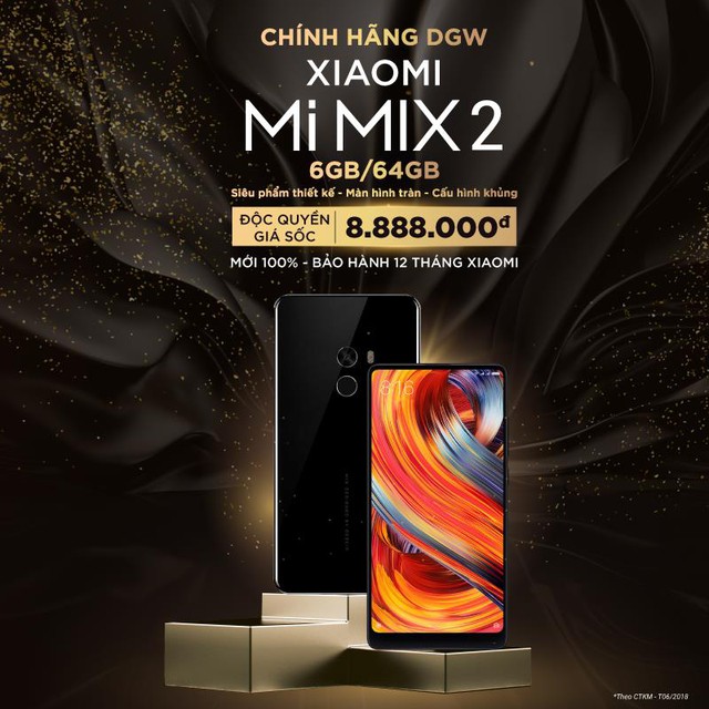  Điện thoại Xiaomi Mi Mix 2 (6GB/64GB) giảm còn 8,888 triệu đồng 