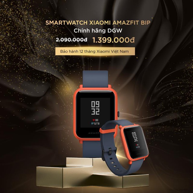  Smartwatch Xiaomi Amazfit Bip từ giá 2,09 triệu đồng giảm còn 1,399 triệu đồng 