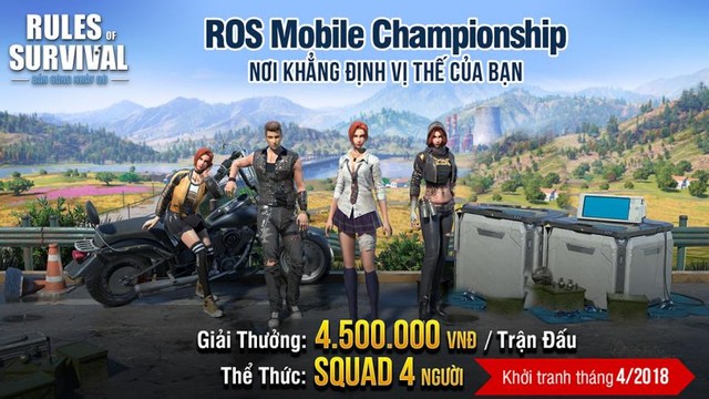 Ruels of Survival mobile với rất nhiều giải đấu định kỳ cho game thủ Việt.