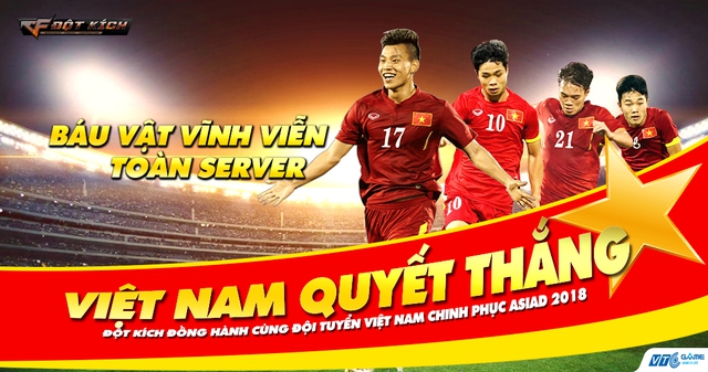 Có bản quyền Asiad, VTC Game nhuộm đỏ server mừng chiến thắng của đội tuyển - Ảnh 2.