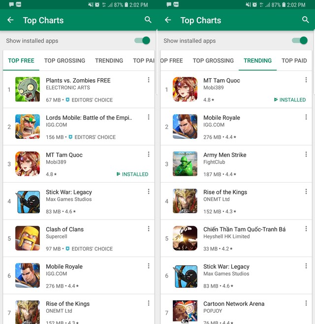 MT Tam Quốc - DotA Truyền Kỳ 2 nhanh chóng lọt vào TOP 1 Trending trên kho ứng dụng thịnh hành Google Play - Ảnh 1.
