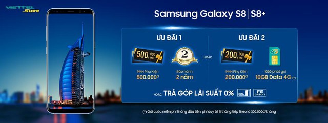 “Nghẹt thở” với những ưu đãi lớn khi mua Galaxy S8/S8 Plus tại Viettel Store - Ảnh 1.