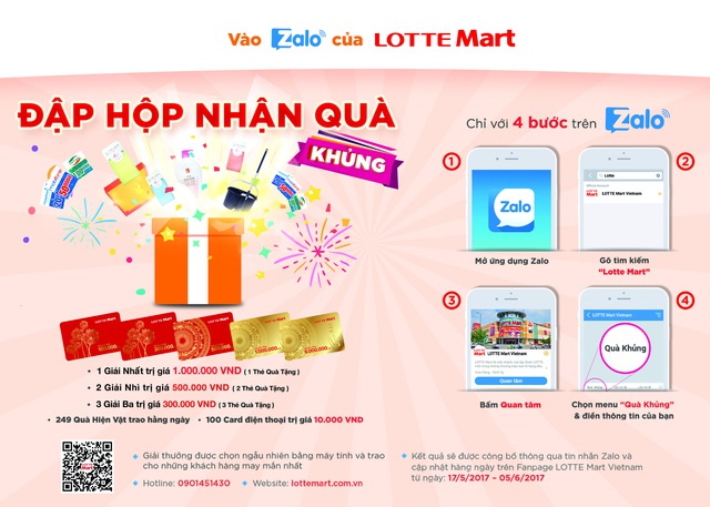 Cùng LOTTE Mart dzô Zalo đập hộp nhận quà - Ảnh 1.