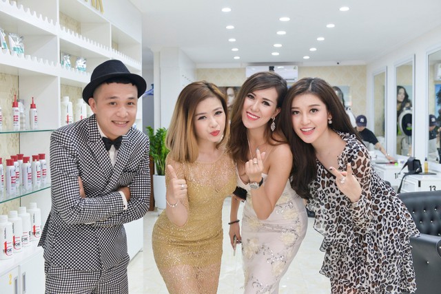 &Aacute; hậu Huyền My đẹp rạng rỡ hội tụ c&ugrave;ng d&agrave;n sao dự khai trương hair salon T&oacute;c Đẹp - Ảnh 11.