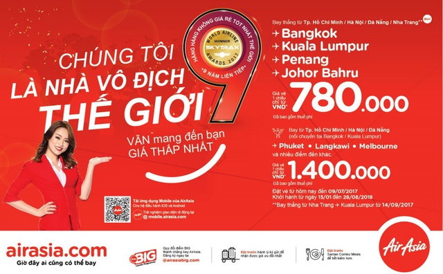 Vừa lập kỷ lục thế giới, AirAsia tung ngay đợt khuyến m&atilde;i khắp ch&acirc;u &Aacute; chỉ từ 780.000đ - Ảnh 2.