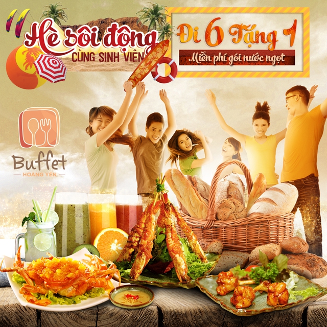 “Hè sôi động” với ưu đãi hấp dẫn cho học sinh, sinh viên tại Hoàng Yến Buffet - Ảnh 1.