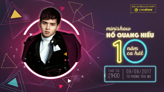 CeeShow trực tiếp minishow đầu ti&ecirc;n sau 10 năm ca h&aacute;t của Hồ Quang Hiếu - Ảnh 1.