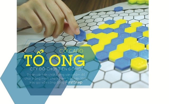 Dự án cờ caro tổ ong – sản phẩm đồ chơi trí tuệ Việt Nam do chính người Việt tạo ra. (Nguồn: FirstStep)