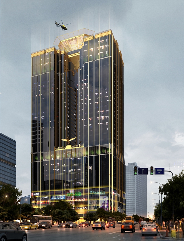 Tòa nhà Sunshine Center với kiến trúc ấn tượng thể hiện sự mạnh mẽ và tinh xảo trong từng đường nét.