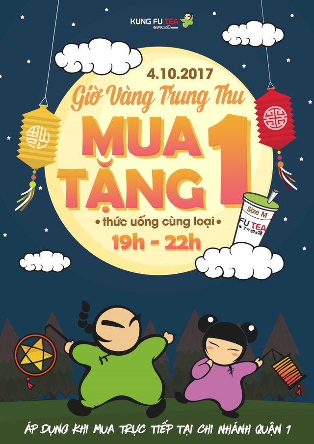 KungFu Tea Vietnam - Trung thu Mua 1 tặng 1 và quà tặng tháng 10 - Ảnh 2.