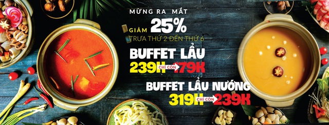 Ăn thả ga buffet lẩu nướng chỉ từ 179.000 vnđ - Ảnh 1.