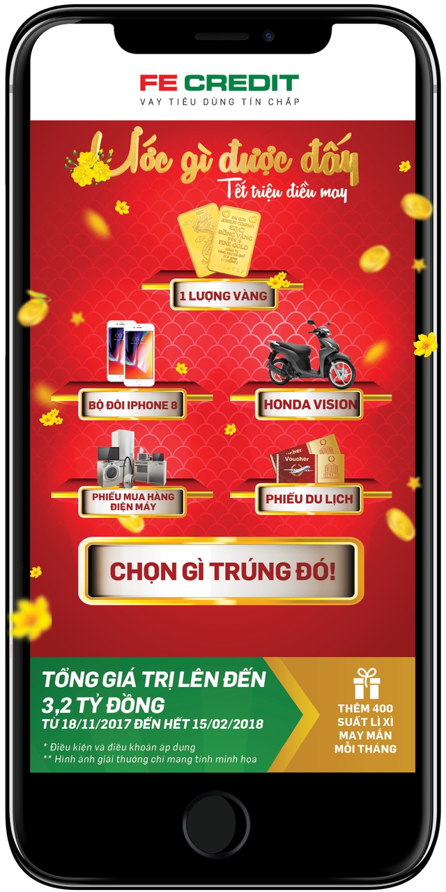 FE CREDIT tung chương trình khuyến mãi “Ước Gì Được Đấy, Tết Triệu Điều May” - Ảnh 1.