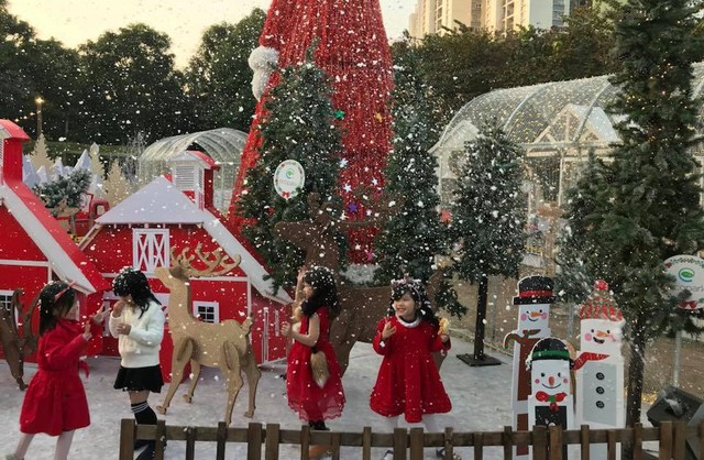 Giáng sinh tuyết trắng cùng ông già Noel lớn nhất Việt Nam tại Ecopark - Ảnh 3.