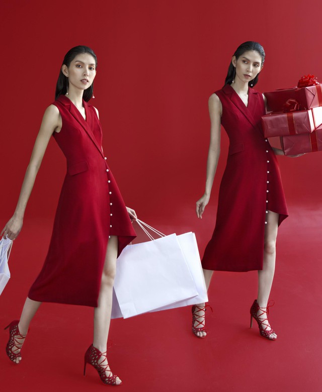Tỏa s&aacute;ng m&ugrave;a lễ hội c&ugrave;ng Th&ugrave;y Dương VNTM trong BST Festive Shinning - Ảnh 5.