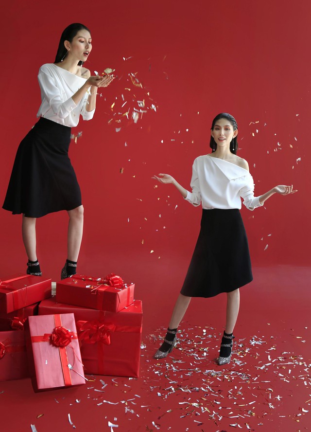 Tỏa s&aacute;ng m&ugrave;a lễ hội c&ugrave;ng Th&ugrave;y Dương VNTM trong BST Festive Shinning - Ảnh 8.