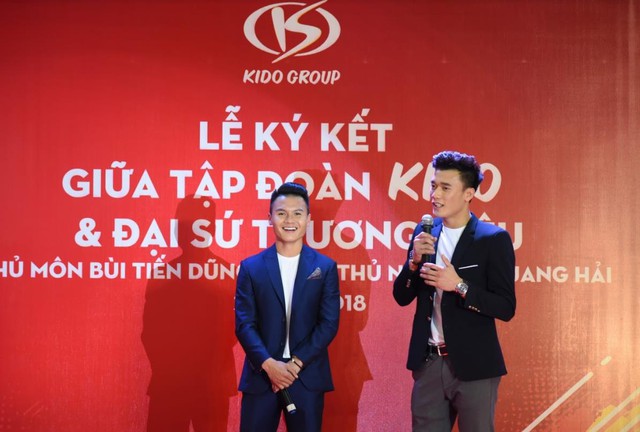 Nguyễn Quang Hải và Bùi Tiến Dũng trở thành đại sứ thương hiệu của tập đoàn KIDO - Ảnh 4.