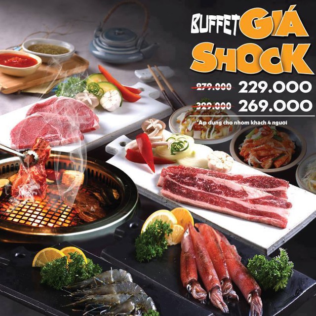 Thưởng thức ẩm thực H&agrave;n Quốc với ưu đ&atilde;i l&ecirc;n đến 25% khi ăn nh&oacute;m 4 tại KingBBQ - Ảnh 1.