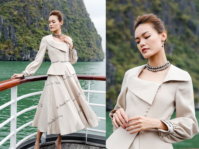 Hoa hậu Phạm Hương, Minh Triệu nổi bật với trang sức ngọc trai tại show diễn của NTK Lê Thanh Hòa - Ảnh 6.