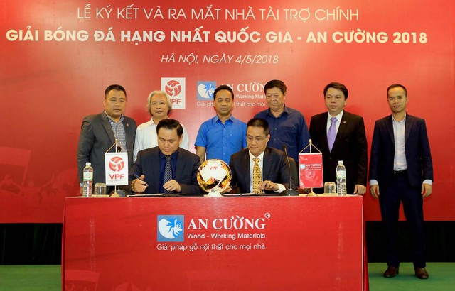 VPF k&yacute; kết t&agrave;i trợ ch&iacute;nh Giải hạng Nhất Quốc gia 2018 với C&ocirc;ng ty CP Gỗ An Cường - Ảnh 1.