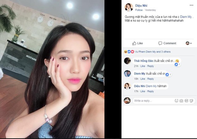 Diễm My 9x và loạt hot girl Việt rần rần thách nhau khoe ảnh selfie mặt mộc - Ảnh 3.
