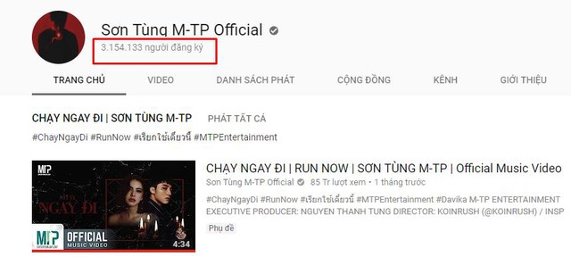 Thống trị Youtube Việt: Sơn T&ugrave;ng M-TP vẫn vượt trội nhưng đ&atilde; c&oacute; nhiều đối thủ đ&aacute;ng gờm &iacute;t ai biết - Ảnh 1.