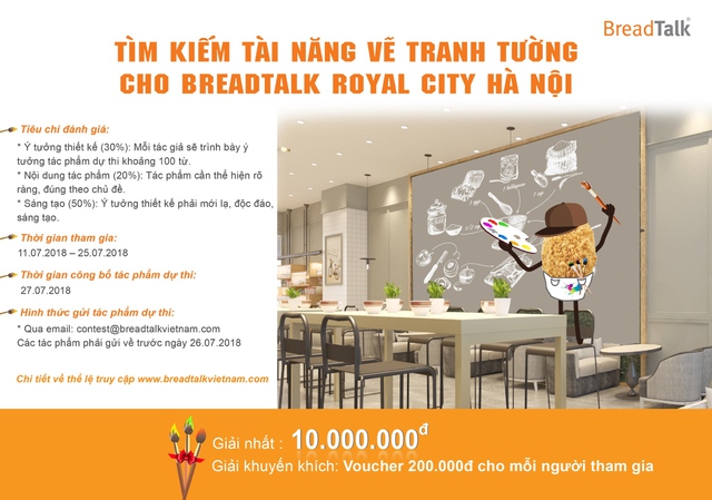 Khám phá cơ hội siêu hấp dẫn cho các bạn yêu hội họa cùng BreadTalk Royal City Hà Nội - Ảnh 2.