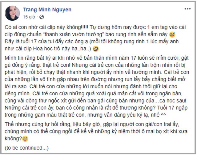 MC Diệp Chi, Minh Trang, Kiên Hoàng châm lửa khơi lại mối tình năm 17 tuổi - Ảnh 1.