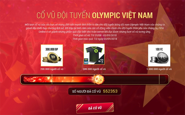 Cộng đồng FIFA Online 4 vẫn sôi sục cổ vũ Olympic Việt Nam hết mình cho trận tranh huy chương đồng lịch sử - Ảnh 1.