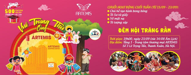 Vui chơi thỏa th&iacute;ch cho c&aacute;c b&eacute; dịp Trung thu c&ugrave;ng TTTM Artemis - Ảnh 1.