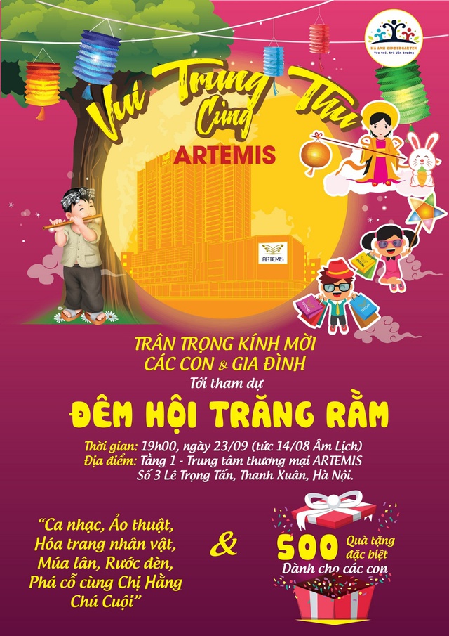 Vui chơi thỏa th&iacute;ch cho c&aacute;c b&eacute; dịp Trung thu c&ugrave;ng TTTM Artemis - Ảnh 2.