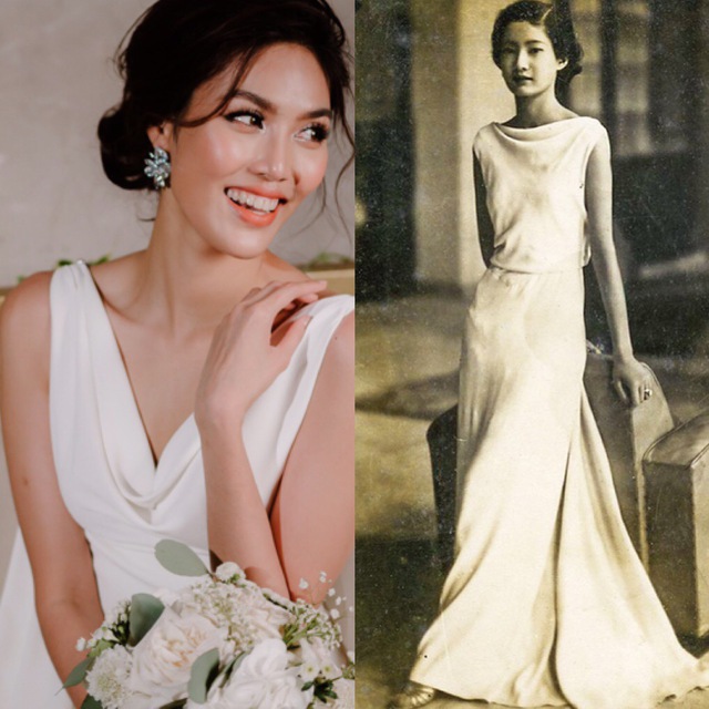 Váy cưới Lan Khuê trị giá 500 triệu có ý tưởng từ Nam Phương hoàng hậu - Ảnh 2.