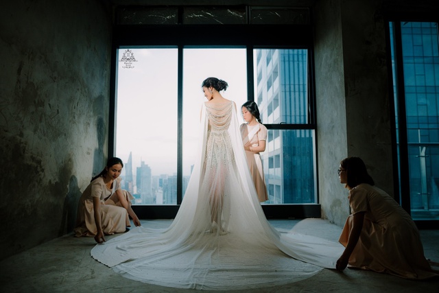 Váy cưới chính thức của Lan Khuê trị giá tới 500 triệu đồng đã được tiết lộ - Ảnh 4.