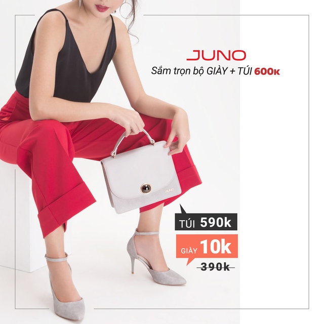Ph&aacute;i đẹp chao đảo v&igrave; trọn bộ gi&agrave;y t&uacute;i chỉ 600k của Juno - Ảnh 2.