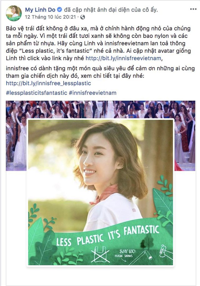 Facebook tràn ngập sắc xanh với thông điệp “Less Plastic It’s Fantastic” đầy ý nghĩa - Ảnh 1.