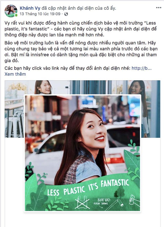 Facebook tràn ngập sắc xanh với thông điệp “Less Plastic It’s Fantastic” đầy ý nghĩa - Ảnh 3.