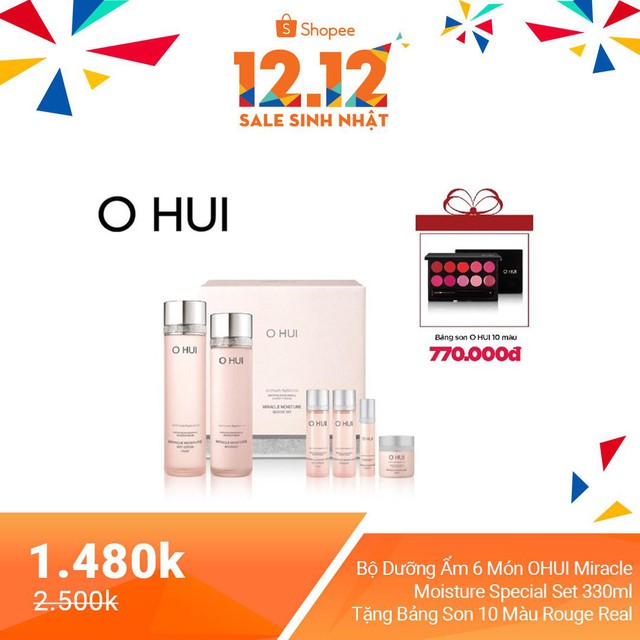 Quà hot cho fan OHUI: Lần đầu tiên bộ dưỡng ẩm 6 món OHUI Miracle Moisture Special giá chỉ còn 1.480k, duy nhất trên Shopee - Ảnh 2.