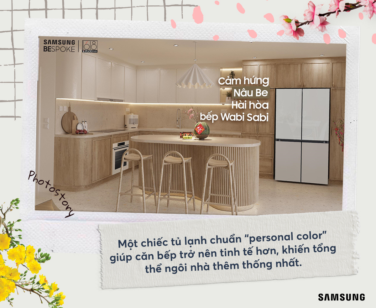 Cảm hứng cho căn bếp đẹp cuối năm từ câu chuyện “tô màu” tủ lạnh - Ảnh 2.